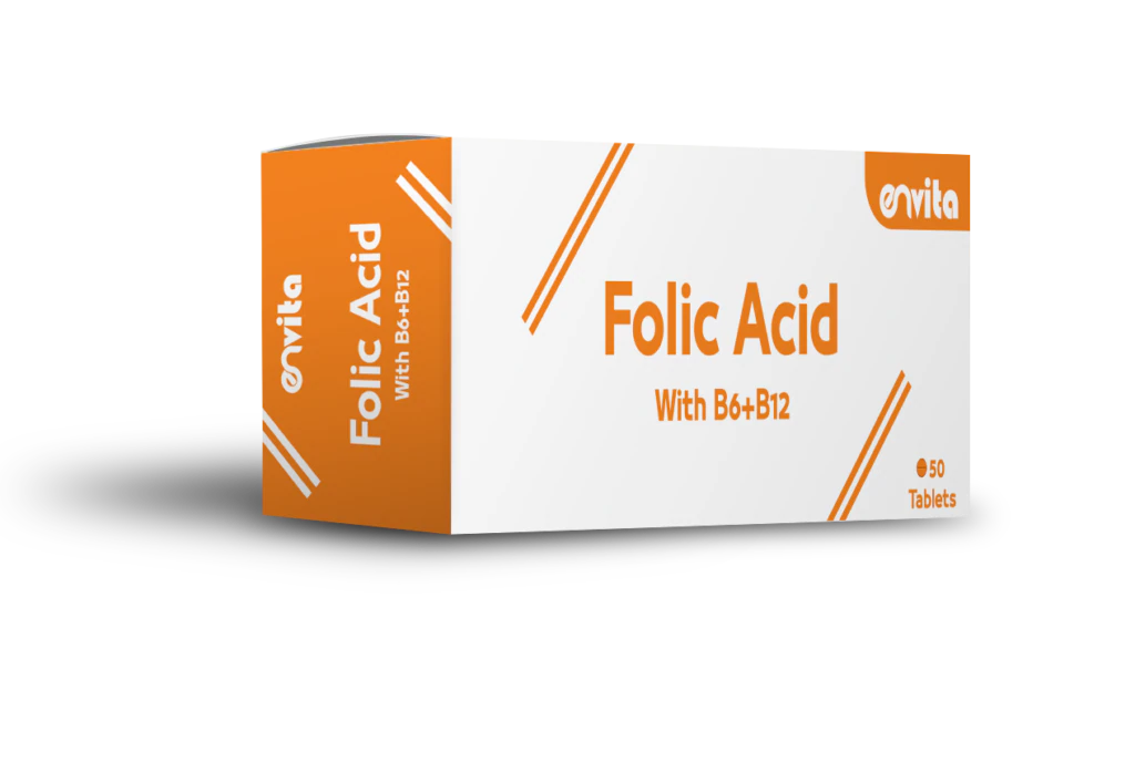 Envita Folic Acid with B6 + B12